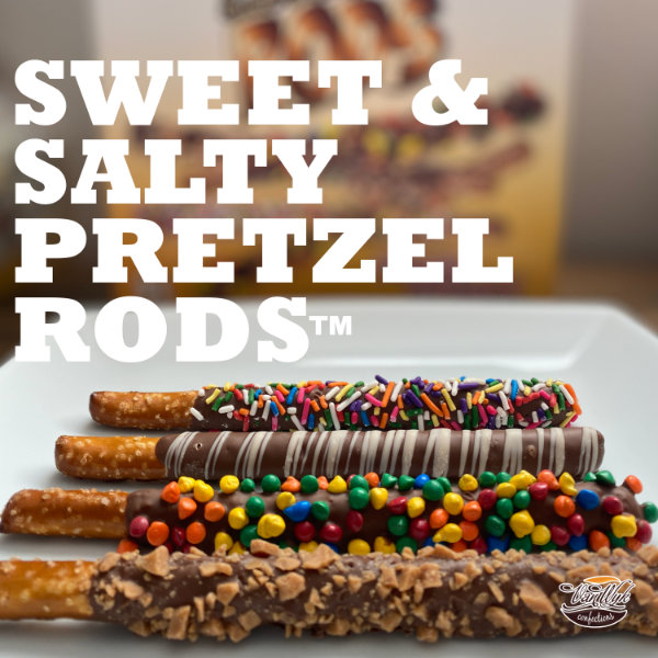 sweet and salty pretzel rods